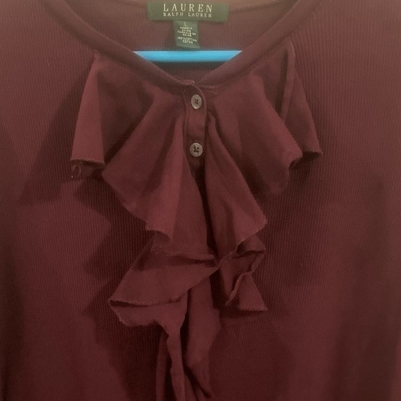 Lauren Ralph Lauren Women’s Large Ruffle Shirt - Picture 9 of 9
